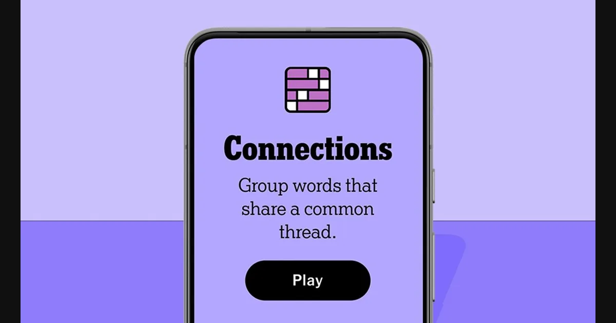 Сетка словесной головоломки с цветными группами слов на экране смартфона